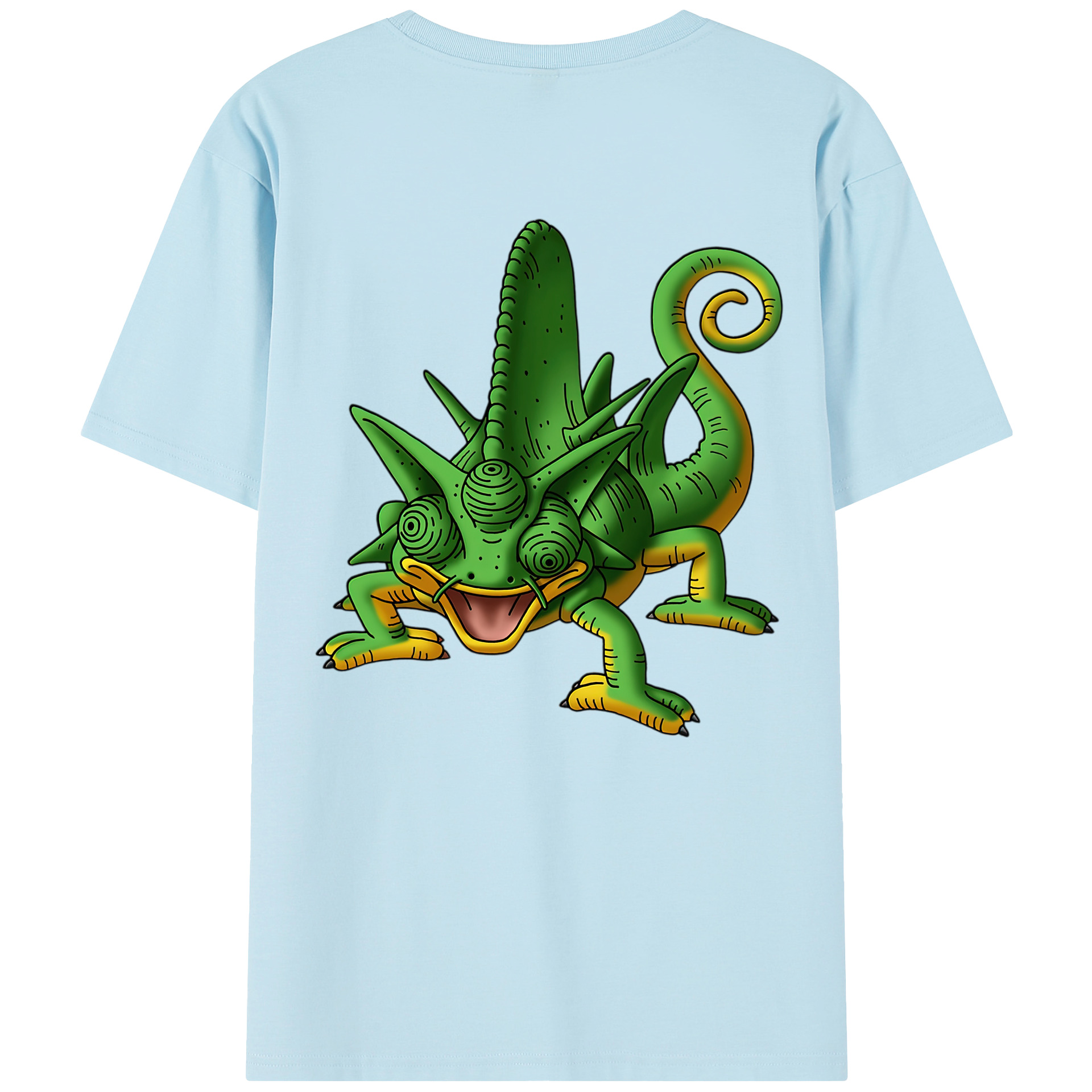 （画像用） ドラゴンクエスト Doragon Kuesuto Dragon Quest 綿100％半袖Tシャツ（背面プリント）